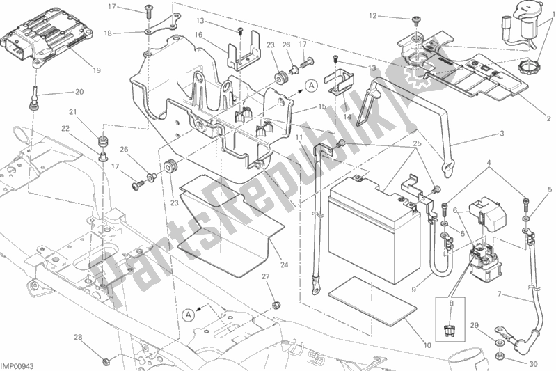 Tutte le parti per il Portabatteria del Ducati Scrambler Flat Track PRO USA 803 2016